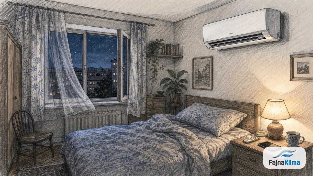 Optymalna temperatura klimatyzacji latem — pilot i termometr